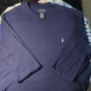 Polo by Ralph Lauren Men's Deep Blue Long Sleeve Tee